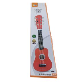 Viga Drewniana gitara dla dzieci Czerwona 21 cali 6 strun
