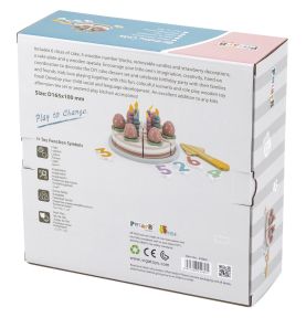 VIGA PolarB Drewniane Ciasto Tort Urodzinowy do Krojenia