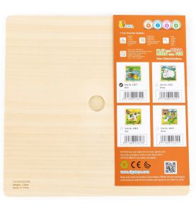 VIGA Poręczne Drewniane Puzzle Kaczki 9 elementów