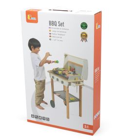 VIGA Duży Drewniany Grill dla Dzieci + 47  Akcesoriów