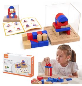 Viga Drewniana Gra Budowanie Klocki 3D Montessori