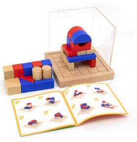 Viga Drewniana Gra Budowanie Klocki 3D Montessori