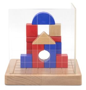 Viga Drewniana Gra Budowanie Klocki 3D Montessori