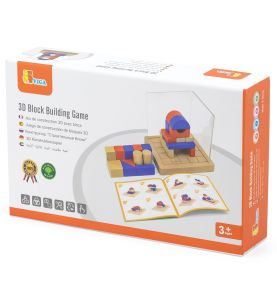 Viga Drewniana Gra Budowanie Klocki 3D Montessori