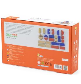 Viga Drewniana Gra Budowanie Klocki 3D Montessori