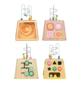 CLASSIC WORLD Drewniana Kostka Edukacyjna Sensoryczna 6w1