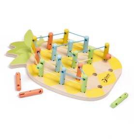 CLASSIC WORLD Drewniana Nawlekanka Ananas Kołeczki 21el.