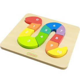 Nauka Cyferek Liczenie Do 10 Wąż Drewniany Masterkidz