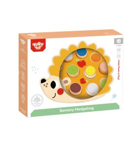 TOOKY TOY Drewniana Układanka Jeż Nauka Kształtów Kolorów Liczb