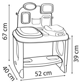 Smoby Baby Care Centrum Medyczne Opieki dla Lalek z Elektronicznym Tabletem + 24 akc.