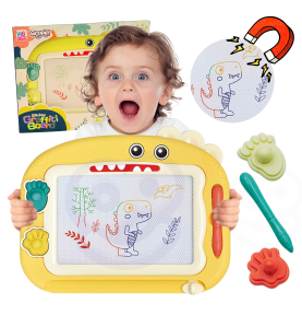 WOOPIE Znikopis Tablica Magnetyczna Kolorowa + 2 Stempelki Dinozaur