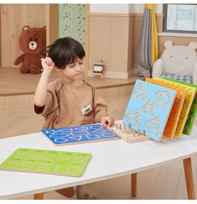 VIGA Tablica Grafomotoryczna Duże Litery Nauka Pisania