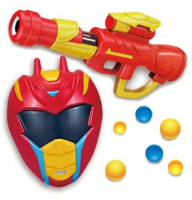 WOOPIE Zestaw Pistolet Karabin Na Piankowe Kulki + Maska Dla Dzieci Wyrzutnia Automatyczna 11 el.