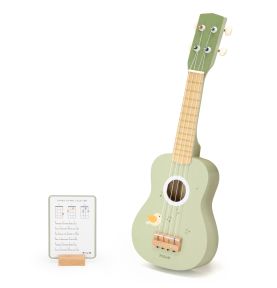 Viga Drewniane Ukulele Gitara Dla Dzieci Zielone Z Nutami