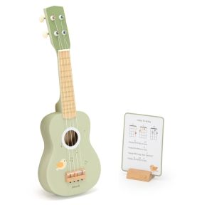 Viga Drewniane Ukulele Gitara Dla Dzieci Zielone Z Nutami