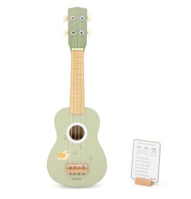 Viga Drewniane Ukulele Gitara Dla Dzieci Zielone Z Nutami