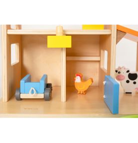 VIGA Drewniana Farma Dom Farmera Z Ogródkiem I Traktorem 21 el