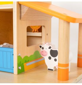 VIGA Drewniana Farma Dom Farmera Z Ogródkiem I Traktorem 21 el