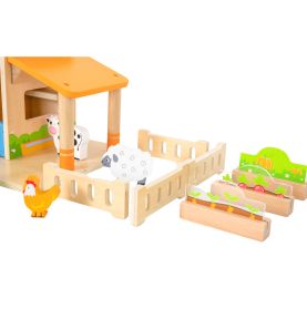 VIGA Drewniana Farma Dom Farmera Z Ogródkiem I Traktorem 21 el