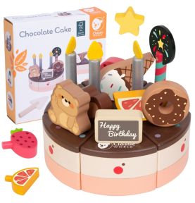 CLASSIC WORLD Drewniany Tort Urodzinowy do Krojenia 19el.