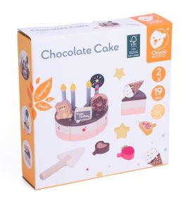 CLASSIC WORLD Drewniany Tort Urodzinowy do Krojenia 19el.