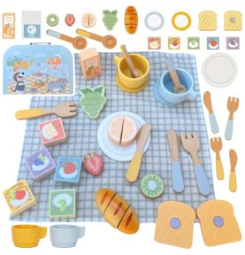 TOOKY TOY Zestaw Piknikowy Owoce do Krojenia Zestaw Śniadaniow