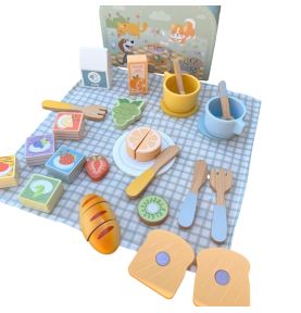 TOOKY TOY Zestaw Piknikowy Owoce do Krojenia Zestaw Śniadaniow