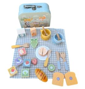 TOOKY TOY Zestaw Piknikowy Owoce do Krojenia Zestaw Śniadaniow