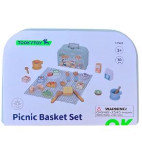 TOOKY TOY Zestaw Piknikowy Owoce do Krojenia Zestaw Śniadaniow