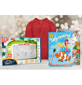 Paczka mikołajkowa dla dzieci 3+ z tablicą znikopis - Dinozaur