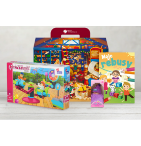 Paczka mikołajkowa dla dziewczynki 7+ z klockami kontrukcyjnymi Wesołe Miasteczko