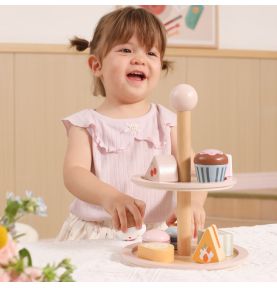 VIGA Drewniany Stojak na Ciasto z Akcesoriami