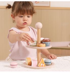 VIGA Drewniany Stojak na Ciasto z Akcesoriami