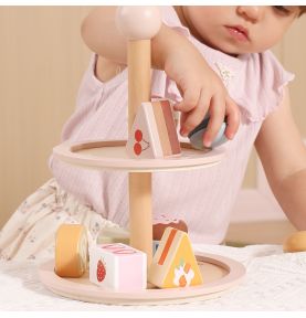 VIGA Drewniany Stojak na Ciasto z Akcesoriami