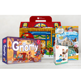 Paczka mikołajkowa dla dzieci 7+ z grą Gnomy