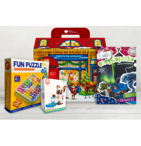 Paczka mikołajkowa dla dzieci 7+ z grą logiczną Puzzler