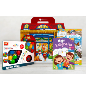 Paczka mikołajkowa dla dzieci 7+ z grą Szybka Logika