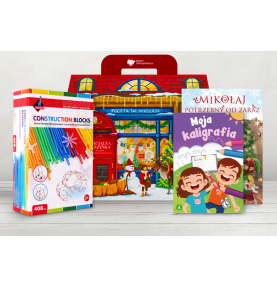 Paczka mikołajkowa dla dzieci 5+ z klockami Małych Geniuszy