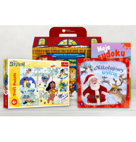 Paczka mikołajkowa dla dzieci 6+ z puzzlami Stitch