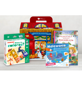 Paczka mikołajkowa dla dzieci 3+ z grą Znasz to Zwierzę? Domino