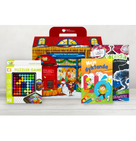 Paczka mikołajkowa dla dzieci 7+ z grą logiczną Puzzler