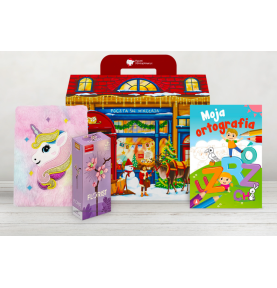 Paczka mikołajkowa dla dziewczynek 7+ z pluszowym notesem