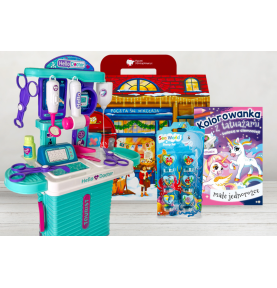 Paczka mikołajkowa dla dziewczynki 4+ z zestawem lekarskim