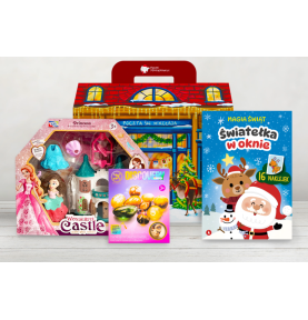 Paczka mikołajkowa dla dziewczynki 4+ z zestawem Zamek Księżniczki