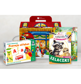 Paczka mikołajkowa dla dzieci 4+ z puzzlami Poznaję Alfabet
