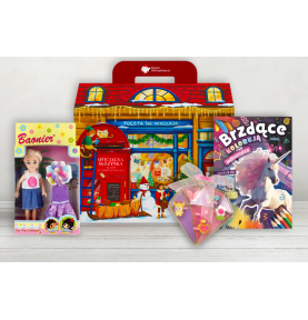 Paczka mikołajkowa dla dzieci 4–5 lat – Lalka z zestawem biżuteria diament