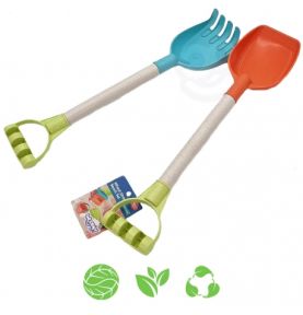 WOOPIE GREEN Zestaw do Piasku Łopatka i Grabki 51 cm BIODEGRADOWALNY ORGANICZNY MATERIAŁ