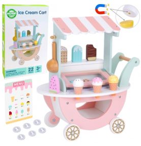 WOOPIE GREEN Lodziarnia XXL Sklepik Pastelowy Wózek z Lodami