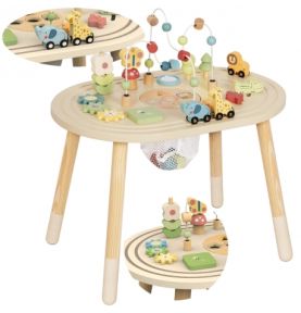 TOOKY TOY Drewniany Stolik Aktywności Safari