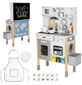 WOOPIE GREEN Drewniana Interaktywna Kuchnia 9w1 z Pralką i Tablicą